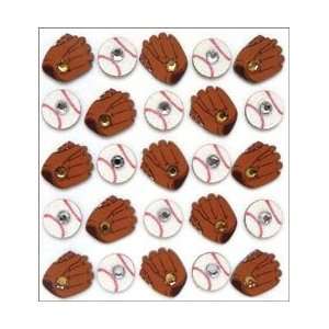  Sticko Mini Repeats Stickers Baseballs And Mitts; 3 Items 