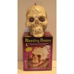  Bleeding Brains Skull Candle