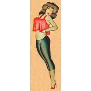  50s Pin Up by Opie Ortiz Tattoo Art Canvas Giclee Print 