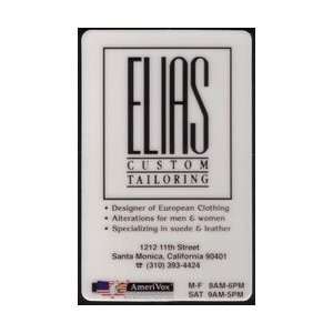 Collectible Phone Card Elias Custom Tailoring. Alterations. Santa 