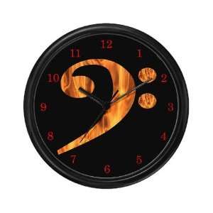  Hot Bass Player Clef Music Wall Clock by 