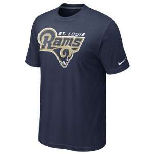  St. Louis Rams Navy Nike Base Logo T Shirt Sports 