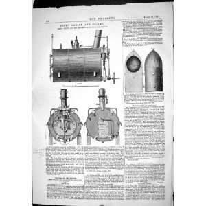  1869 YACHT ENGINE BOILER PLENTY ENGINEER IRONWORKS NEWBURY 