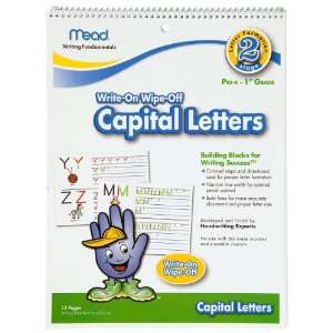  Mead Capital Letters Dry Erase Book, 10 5/8 x 8 Inches, 13 