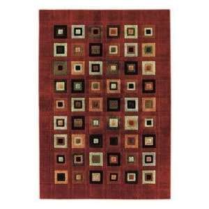  Shaw Impressions Grid Block Red 04800 Contemporary 55 x 