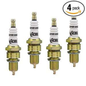  ACCEL 0496 4 Copper Core Spark Plug, (Pack of 4 