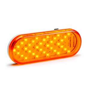   1020 LED 6 Amber Oval Sequential Turn Signal Light Automotive