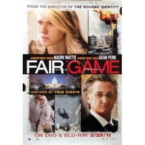  Fair Game Movie Poster 27 X 40 (Approx.) Everything 