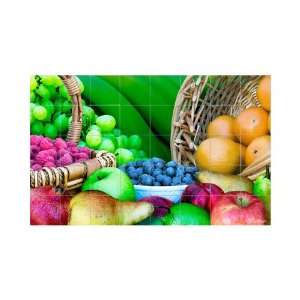 LMT Tile 1011 2412 Fruits Kitchen Mural, 24 Inch Wide by 12 Inch Tall 