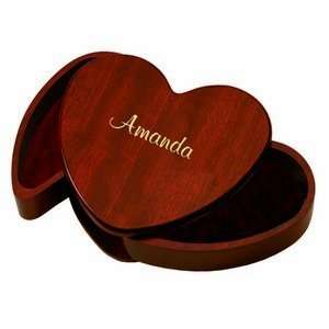  Solid Rosewood Heart Shaped Treasure Box