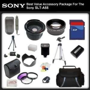 Accessory Package For Sony SLT A55 includes 16GB Hi Speed Error Free 