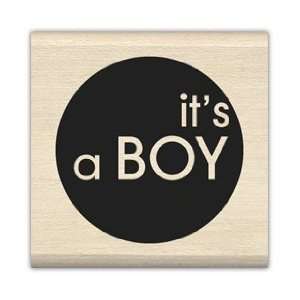  InkaDinkaDo Rubber Stamp with Wood Handle   Its A Boy 