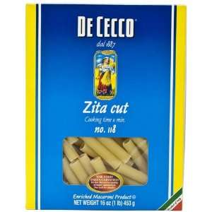 Zita cut (Ziti)   no. 118   1 box, 1 lb  Grocery & Gourmet 