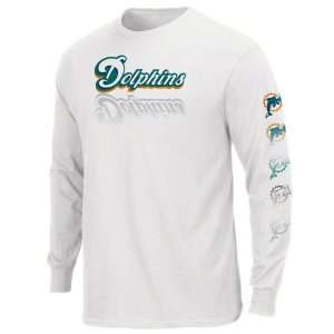  Miami Dolphins White Dual Threat III Long Sleeve T Shirt 