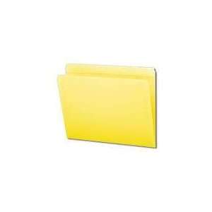  Smead Colored Top Tab File Folder, Yellow Letter Size, 11 