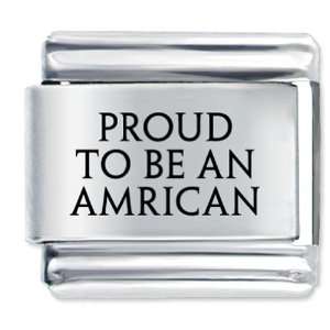  Proud To Be An American Italian Charms Bracelet Link 