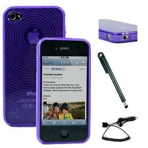  Purple Target Design Flex Case for Apple iPhone 4S and 
