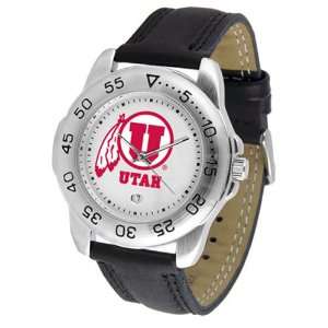  Utah Utes NCAA Sport Mens Watch (Leather Band) Sports 