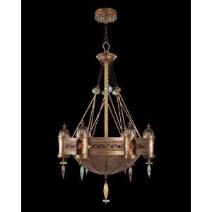 Fine Art Lamps 571040, Byzance Large Blown Glass Bowl Pendant, 3 Light 