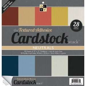  Adhesive Backed Cardstock Stack   Neutrals   12 inch x 12 