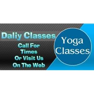  3x6 Vinyl Banner   Yoga Classes 