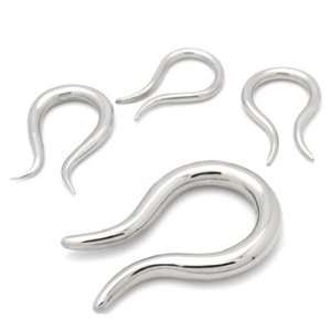   Stainless Steel Curved Buffalo Taper   14g (1.6mm)   Sold as a Pair
