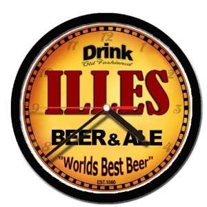  ILLES beer and ale cerveza wall clock 