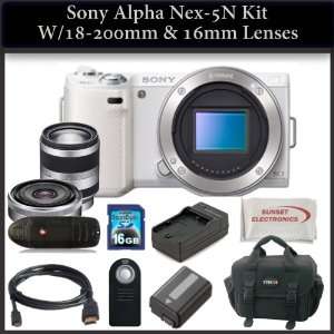  Sony Alpha Nex 5N Kit with 16mm & 18 200mm Lenses. Package 