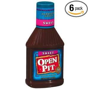 Open Pit Sweet BBQ Sauce, 18 Ounce (Pack of 6)  Grocery 