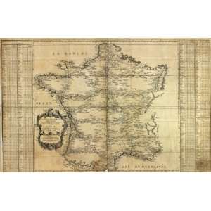  1744 map of Triangulation, France