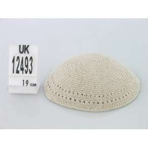  Cream Kitted Kippah 17 18cm 