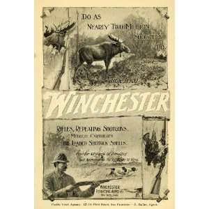  1903 Ad Winchester Repeating Arms Guns Big Game Hunting 