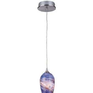 lite source pendant lamp blue colored glass shade type jcd / g9 40w ls 