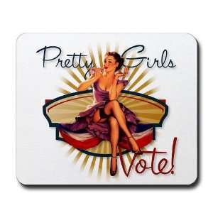  Pretty Girls Vote  1940s Vintage Mousepad by  