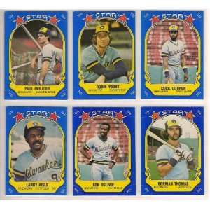  1981 Milwaukee Brewers Fleer Star Sticker Baseball Team 