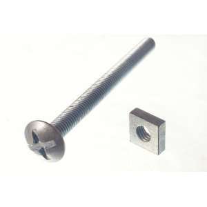 ROOFING BOLT CROSS HEAD 6MM M6 X 70MM LENGTH BZP WITH SQUARE NUTS 