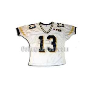  White No. 13 Game Used Georgia Tech Russell Football 