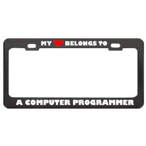 My Heart Belongs To A Computer Programmer Career Profession Metal 