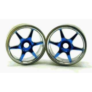 Redcat Racing 81036PB Chrome Anodized Blue 6 Spoke Wheels   For Redcat 