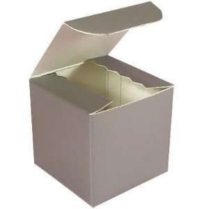  100 2 X 2 X 2 Glossy Silver Favor Boxes Wedding Gift 