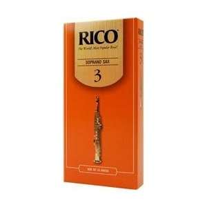  Rico Soprano Saxophone Reeds Strength 3 Box Of 25 