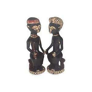   Cedar sculptures, Kumasi Royal Couple (pair)