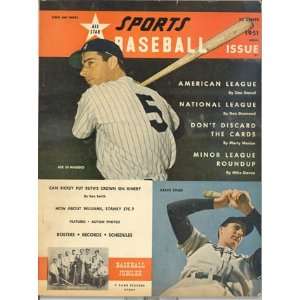  Sports Baseball Magazine Spring 1951 Joe Dimaggio New York 