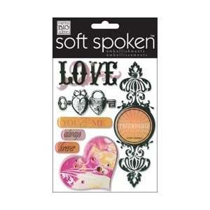  Soft Spoken Themed Embellishments   Love Love