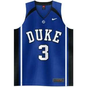 Nike Duke Blue Devils #3 Royal Blue Tackle Twill Basketball Jersey 