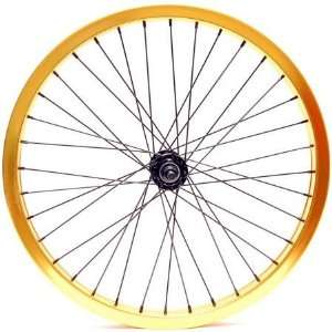   Shot Front BMX Bike Wheel   3/8   Matte Gold