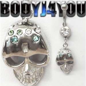  Belly Ring Skull Dangle 14g Belly Button Navel Ring   Free 