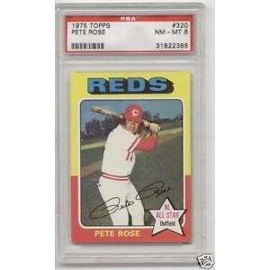  1975 Topps #320 Pete Rose Reds NrMt Mt PSA 8 Sports 