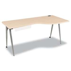 iFlex Series Full Table, 65w x 31d x 29h, Teak/Silver  