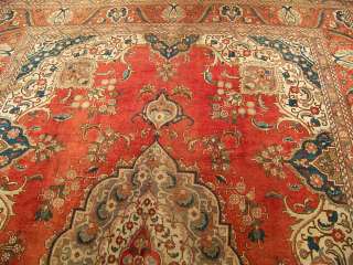 10x13 Handmade Antique Persian Tabriz Serapi Wool Rug  